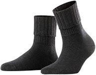 FALKE Men's TK1 Adventure Hiking Socks, Mid Calf, Thick Padding, Athletic Sock, Breathable Quick Dry, Merino Wool, Black (Black-Mix 3010), 6.5-8.5, 1 Pair