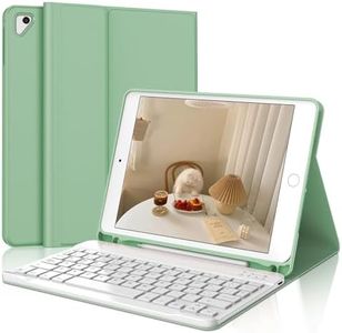 IVEOPPE Teclado iPad 6 Generación, iPad 9.7 Teclado, Teclado Español Bluetooth Desmontable para iPad 6 Generación 2018/iPad 5/iPad Air 2/iPad Air 1/iPad Pro 9.7", Verde Hierba