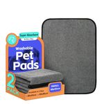 ULIGOTA Washable Dog Pee Pad 2 Pack (60x45cm) Waterproof Reusable Puppy Training Pads Non-Slip Pet Whelping Pads