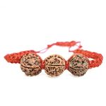 PANAKUMUS Natural Nepali Rudraksha Bracelet For Unisex Helps the wearer to Gain Good Health and peace (3 Mukhi)