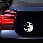 Ying Yang Cats Cuddle Animal Design Fun Bumper Window Decor Vinyl Sticker Decal