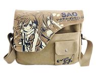 WANHONGYUE Sword Art Online SAO Anime Messenger Bags Canvas Shoulder Bag Vintage Crossbody Bag Satchel Casual Bags