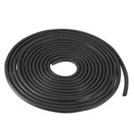 uxcell Foam Rubber Seal Weather Strip 3mm Diameter 5 Meters Long Black