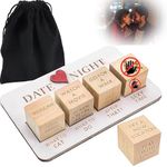 Date Night Dice for Couples, Valentine Day Date Night Dice with Pouch Storage, Funny Date Night Dice Fit for Valentine's Day Anniversaries Gift