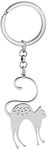 NEWEI Stainless Steel Cat Keyring C