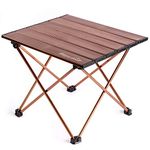 Alpcour Portable Camping Table – Lightweight, Compact Folding Side Table in a Bag with Aluminum Top & Heavy Duty Hinge for Easy Travel & Storage – Great for Outdoor BBQ, Backpacking, Tailgate & More