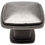 Cosmas 4391WN Weathered Nickel Cabinet Hardware Knob - 1-1/4 Inch Square - 10 Pack