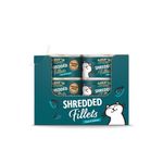 Lily's Kitchen Shredded Fillets with Tuna and Salmon - Grain Free Adult Wet Cat Food (24 Tins x 70 g)