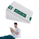 The White Willow Bed Wedge Pillow for Back Support Memory Foam & HR Foam with Removable Pillow Cover, XL King Size High Height- Multi (24" L x 24" W x 12" H Inch)