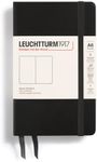 LEUCHTTURM1917 - Notebook Hardcover Pocket A6-187 Numbered Pages for Writing and Journaling (Black, Plain)