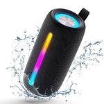 (Upgraded) LENRUE Bluetooth Speakers with Bluetooth V5.3, RGB Lights, 10W HD Sound, Ture Wireless Pairing, IPX5 Waterproof, Portable Speaker for Travel Home Party Outdoor Beach