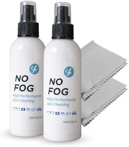 SO Anti Fog Spray for Swimming Goggles and Lenses – 2 x 120ml Glasses Lens Cleaner Twin Pack, Versatile Anti Fog Spray for Glasses, Suitable for All Lenses- Includes 2X Microfibre Cloth