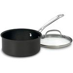 CUISINART 619-18 Chef's Classic Nonstick Hard-Anodized 2-Quart Saucepan with Lid, Black