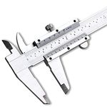 Spurtar Vernier Caliper, 6" Stainless Steel Caliper Measuring Tool, 0-6Inch/0-150mm Manual Micrometer Non Digital Calipers, 0.001"/0.02mm High Precision Durable Slide Caliper