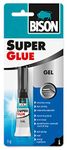 6 x 6305573 Bison Super Glue Instant Universal Adhesive 3g Gel with re-sealable Cap