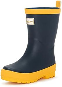 Hatley Unisex-Child Classic Rain Boots Accessory, Navy & Yellow, 4 Big Kid