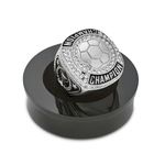 Express Medals 1 to 12 Packs of Soccer Champion Trophy Rings - S, Metal, Cubic Zirconia