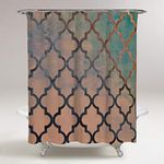 Oliver Gal 'Amour Arabesque ' Teal Decorative Shower Curtain
