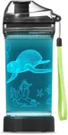 YuanDian Sea Turtle Gifts, Light Up Kids Water Bottle with Ocean Animal Pattern- 14 OZ BPA Free - Cool Drinking Cups Gift for School Boy Girl Child Ocean World Lovers