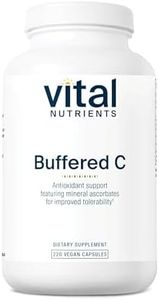 Vital Nutrients Buffered Vitamin C 500mg | Vegan Gentle Vitamin C for Sensitive Individuals* | Immune Support Supplement* | Gluten, Dairy and Soy Free | Non-GMO | 220 Capsules
