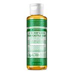 Dr. Bronnerââ‚¬â„¢s - Pure-Castile Liquid Soap (Almond, 4 Ounce)- Made with Organic Oils, 18-in-1 Uses: Face, Body, Hair, Laundry, Pets and Dishes, Concentrated, Vegan, Non-GMO