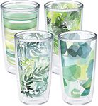 Tervis Yao Cheng Green Crystal Made in USA Double Walled Insulated Tumbler Travel Cup Keeps Drinks Cold & Hot, 16oz 4pk, Green Collection