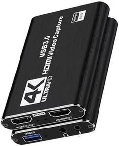 Capturadora Video y Audio. Capturadora HDMI 4K Loop-out 1080P 60FPS/2K 30FPS. USB 3.0 de Alta Velocidad. Capturadora Switch/PS5/cámara/PC/OBS. De hdmi a USB 3.0. ALBURANⓇ