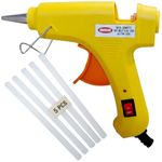 Mario 20W Lightweight Hot Melt Glue Gun with 5 Glue Sticks | Fast Heating, On/Off Switch, High Durability | Ideal for DIY, Craft Work & Quick Repairs | Yellow (Color May Vary) | Model ME-20