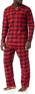 Calvin Klein L/S Pant Set 000NM2204E Pigiama, Rosso (CK Shadow Plaid_Exact), L Uomo