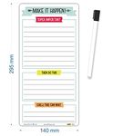 mfm toys fridge magnet write-erase planner board! (make it happen)- Multi color