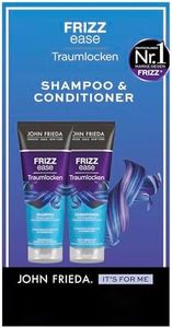 John Frieda Frizz Ease Set di ricci da sogno – Shampoo, 250 ml e balsamo, 250 ml – Tipo di capelli: ondulati, ricci, frizzy, nutrienti per ricci ben definiti