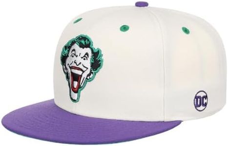DC Comics Joker w/Comic UV Adjustable Snapback Cap IVO/PUR Ivory/Purple
