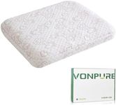 VONPURE Toddler Pillow with Pillowcase - 13.5''x10.6 Pillow, Kids Pillow, Travel Pillows, Mini Pillow, Nursery Pillow, Toddler Bed Pillow (Soft White)