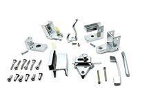 Harris Hardware TP2100 Toilet Partition Die Cast Zamac Complete Outswing Door Hardware Set, 1 in. Door 1-1/4 in. Pilaster