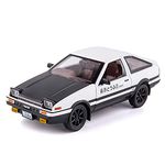 BDTCTK 1/24 AE86 Initial D Model Car, Zinc Alloy Pull Back Toy car with Sound and Light for Kids Boy Girl Gift(Black)