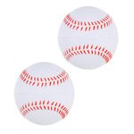 PATIKIL 9 Inch Baseball 6 Pack Baseballs Soft Bulk Standard Size Adult Leather Training Baseball Unmarked Baseballs for Youth Pitching