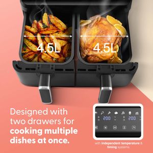 Keplin 9L Dual Zone Air Fryer – Large Capacity, Healthy Cooking