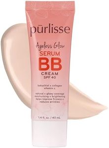 pūrlisse Ageless Glow Serum BB Cream SPF 40 - Glowy Tinted Moisturizer with SPF - Korean Skin Care Formula with Vitamin C & Bakuchiol to Firm, Brighten & Even Skin - Fair (1.4 oz)