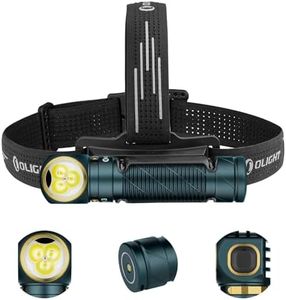 OLIGHT Perun 3 Rechargeable Headlamp Flashlight, 3000 Lumens LED Headlight with Red Light, Waterproof Head Lamp with Headband for Outdoor Camping, Hiking, Working (Dream Blue)