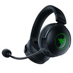 Razer Kraken V3 Pro HyperSense Wireless Gaming Headset w/Haptic Technology: Triforce Titanium 50mm Drivers - THX Spatial Audio - Hyperspeed Wireless - Hybrid Fabric & Leatherette Memory Foam Cushions