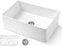 ALWEN 33 White Farmhouse Sink, Fire