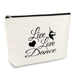 Dance Lover Gift for Women Dancer Makeup Bag Dancer Gift Dance Teacher Student Gifts Cosmetic Bags Graduation Christmas Birthday Gift for Dancer Daughter Friend Dance Teams Dance Instructor Travel Bag