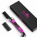 Terviiix Electric Hot Comb, 24K Pink Pressing Combs for Black Hair, Wigs & Afro, Anti-Scald Straightening Comb with Keratin & Argan Oil Infused Teeth, Temperatures Adjustable, 60 Min Auto Shut Off