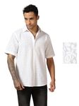 Leriya Fashion Crochet Shirt for Men| Shirt for Men| Men Stylish Shirt | Men Printed Shirt (Small, White)