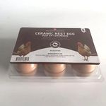 Ma Poule Express Ceramic Nest Eggs Fake Training Ceramic Eggs (2 Brown)