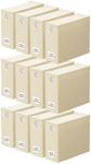 SpaceAid 12 Pack Bed Sheet Organizers and Storage, Foldable Organizer for Linen Closet, Set Folder Keeper With Window XL (Queen & King Size) Bedding Container (Beige)