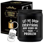 Risnoae Gifts for Women Men - Let Me Drop Everything Candle - Office Gifts for Boss Coworker - Funny Gag Gift for Best Friend Sister Brother - Christmas Birthday Gifts for Her Him