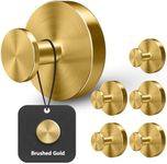 Shower Hooks for Inside Shower,Suction Cup Hooks for Glass Window,Removable Towel Hooks for Bathrooms,6 Packs(Gold)