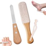 2 Pcs Pumice Stone for Feet, Double Sided Pumice Stone Feet Hard Skin Remover, Foot Files Scrubber Hard Skin Remover, Foot Grater for Foot Cracked Heels, Dead Skin, Hard Skin (White)