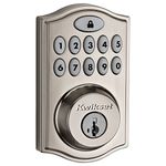 Kwikset 99140-023 SmartCode 914 Traditional Smart Lock Keypad Electronic Deadbolt Door Lock with SmartKey Security and Z-Wave Plus, Satin Nickel